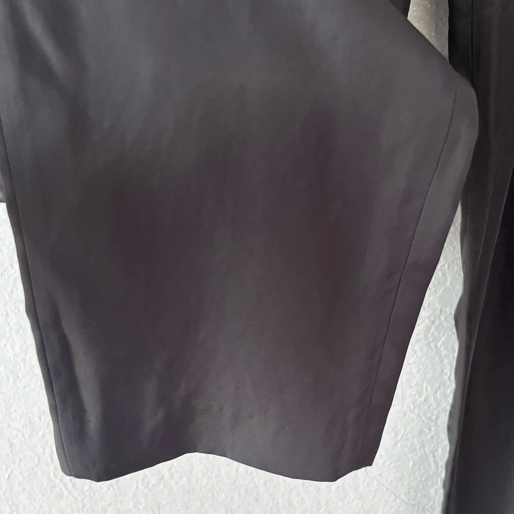 Helmut Lang Dress Pants Gray Tapered Leg Pleated High Waisted Loden size 2 - Picture 13 of 15